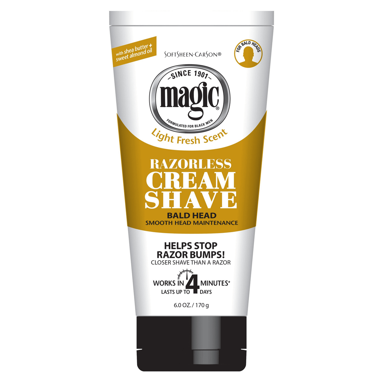 Magic Shave Softsheen Carson Razorless Smooth Cream Shave With Shea Butter - 6 Oz